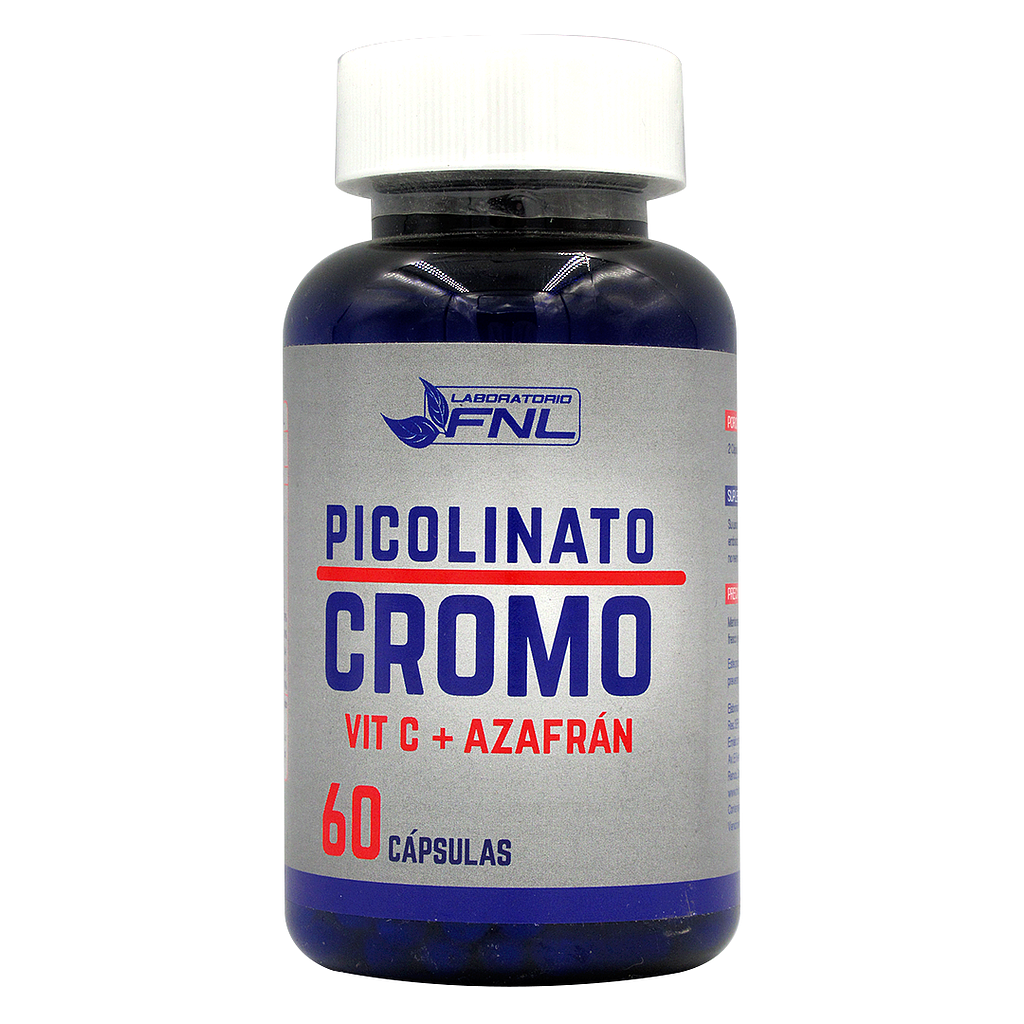 Picolinato De Cromo + Vitamina C + Azafran 860 mg.