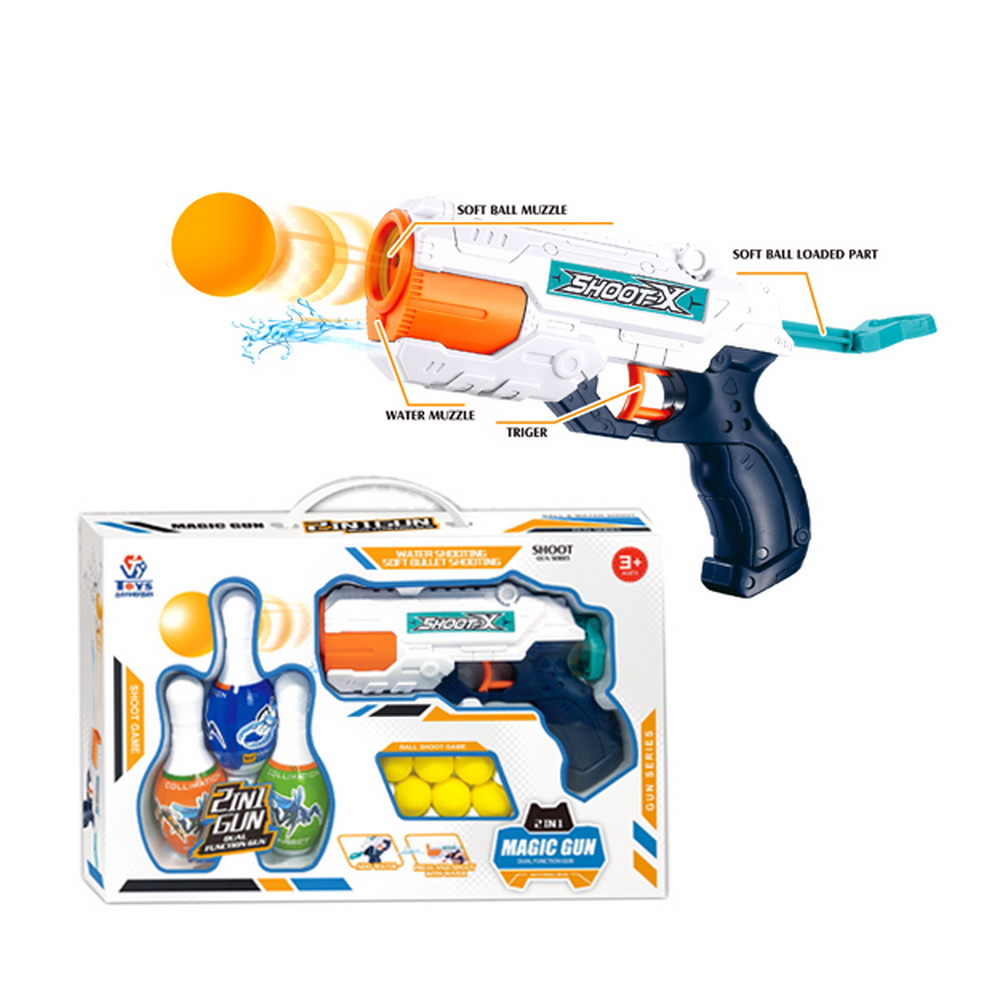 PISTOA LANZA PELOTAS Y AGUA CON BOWLING